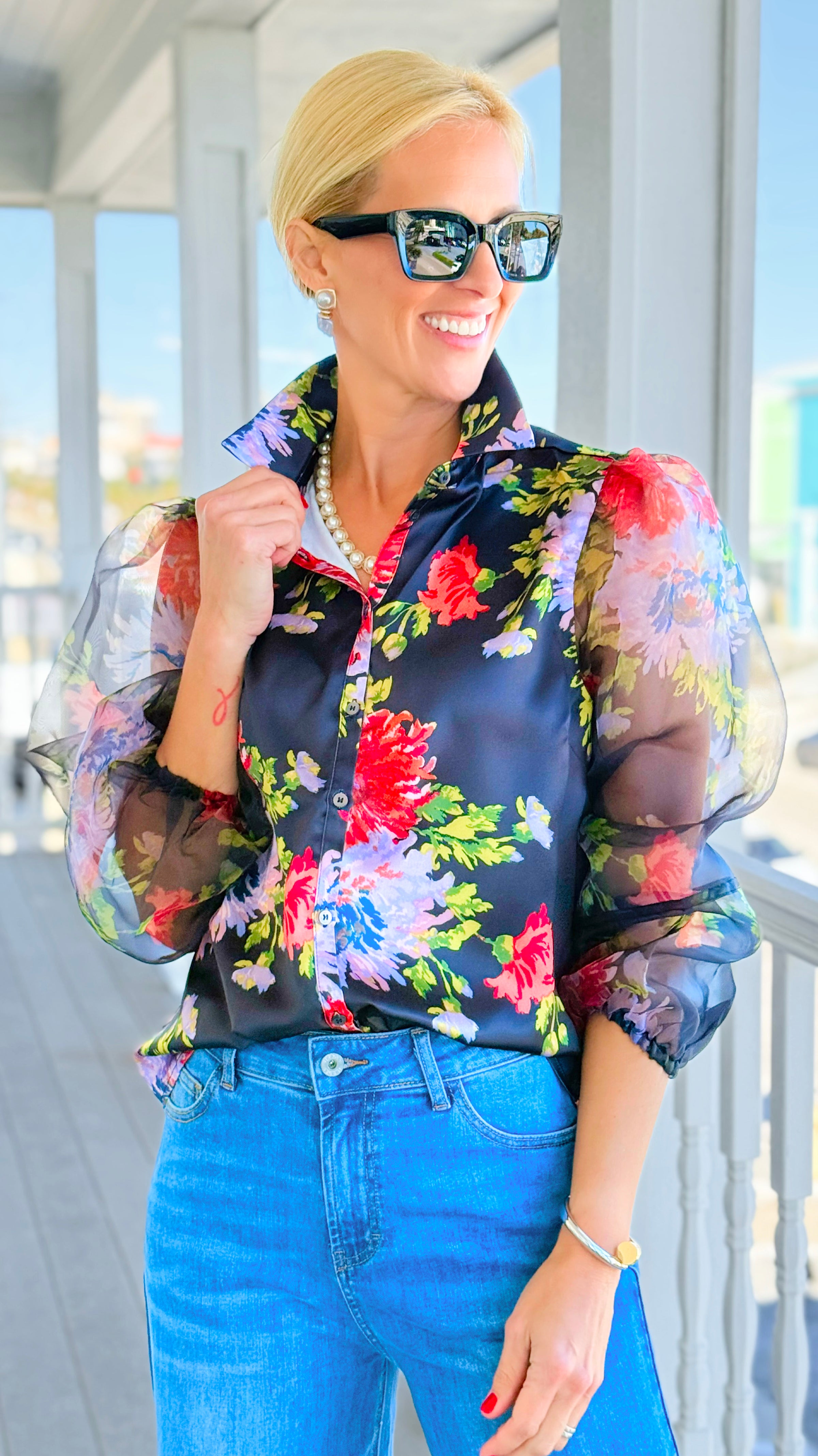 Midnight Garden Blouse