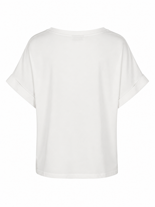 Coastal Comfort V-Neck Italian Tee- White