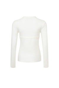 Command Attention Ribbed Top - White-130 Long Sleeve Tops-rivir-Coastal Bloom Boutique, find the trendiest versions of the popular styles and looks Located in Indialantic, FL