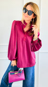High Drama Balloon Sleeve Top-110 Long Sleeve Tops-JODIFL-Coastal Bloom Boutique, find the trendiest versions of the popular styles and looks Located in Indialantic, FL