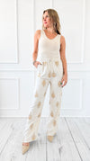 Golden Bloom Wide Leg Pants-170 Bottoms/Shorts-NYW-Coastal Bloom Boutique, find the trendiest versions of the popular styles and looks Located in Indialantic, FL