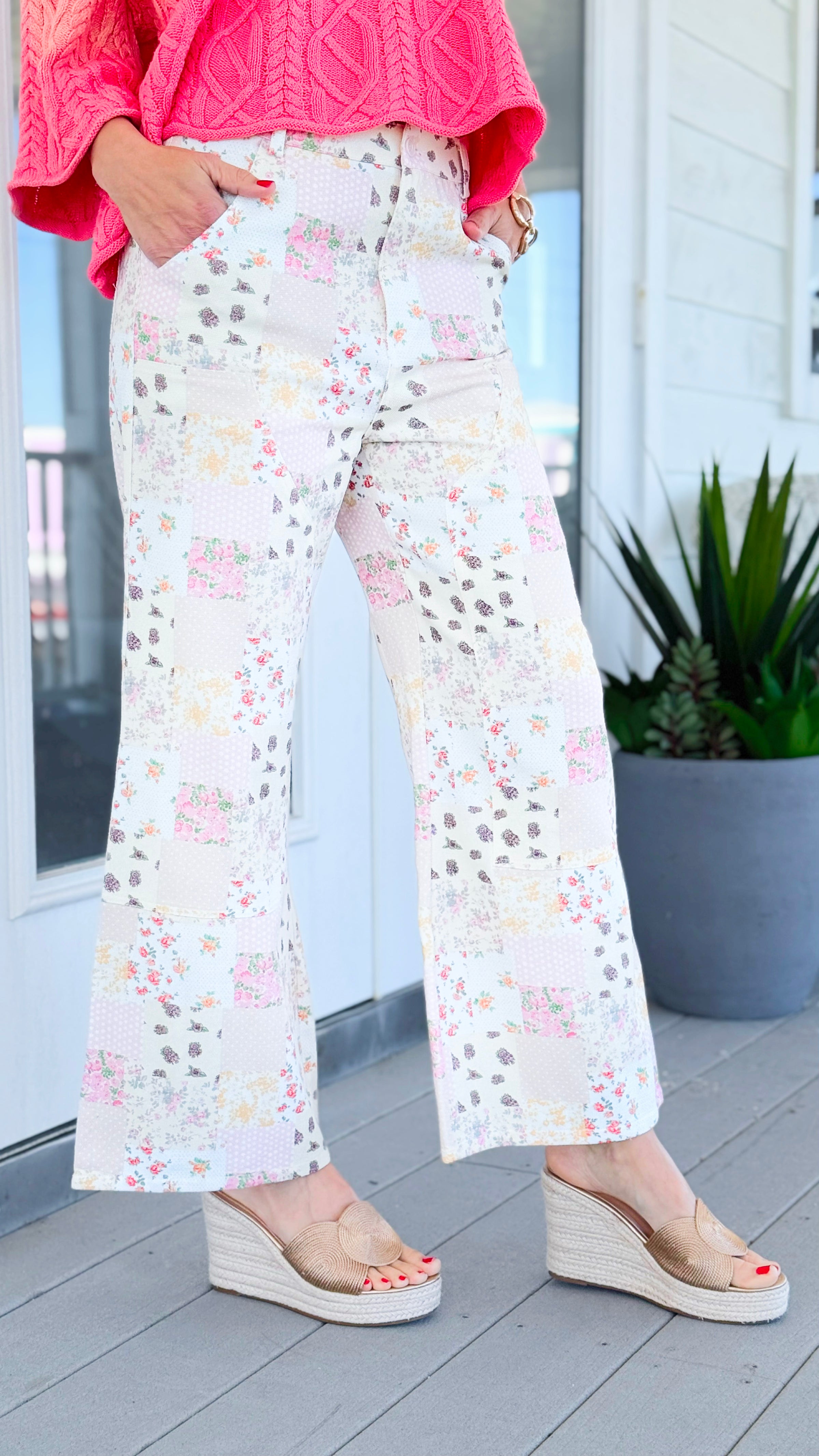 Meadow Patchwork Daydream Wide Leg Pants