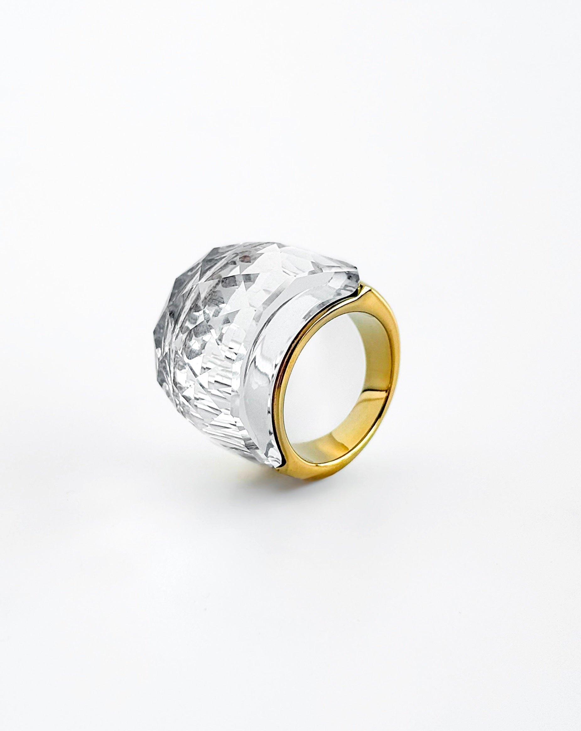 Prism Cascade Dome Ring- Clear-230 Jewelry-Darling-Coastal Bloom Boutique, find the trendiest versions of the popular styles and looks Located in Indialantic, FL