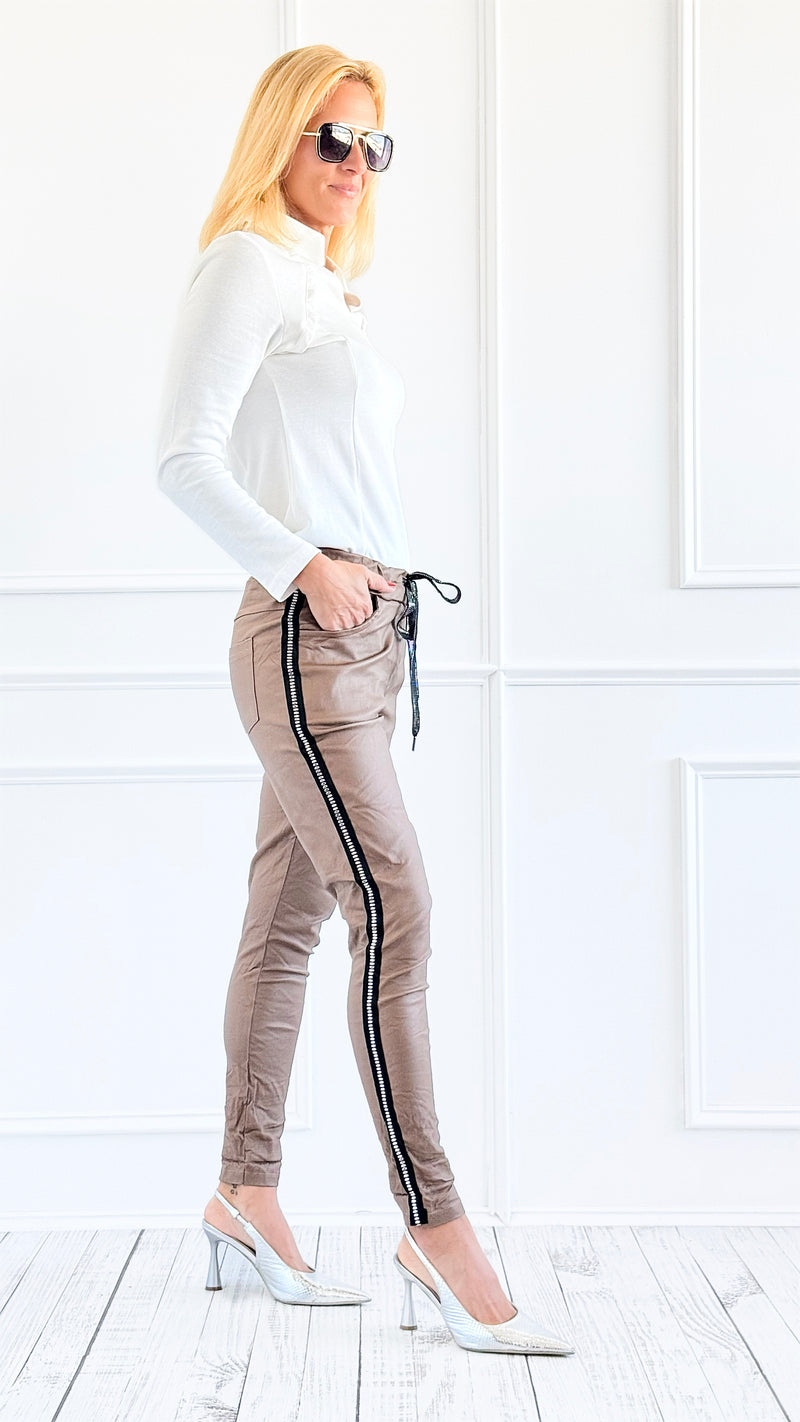 Urban Edge Tapered Italian Joggers-180 Joggers-VENTI6 OUTLET-Coastal Bloom Boutique, find the trendiest versions of the popular styles and looks Located in Indialantic, FL