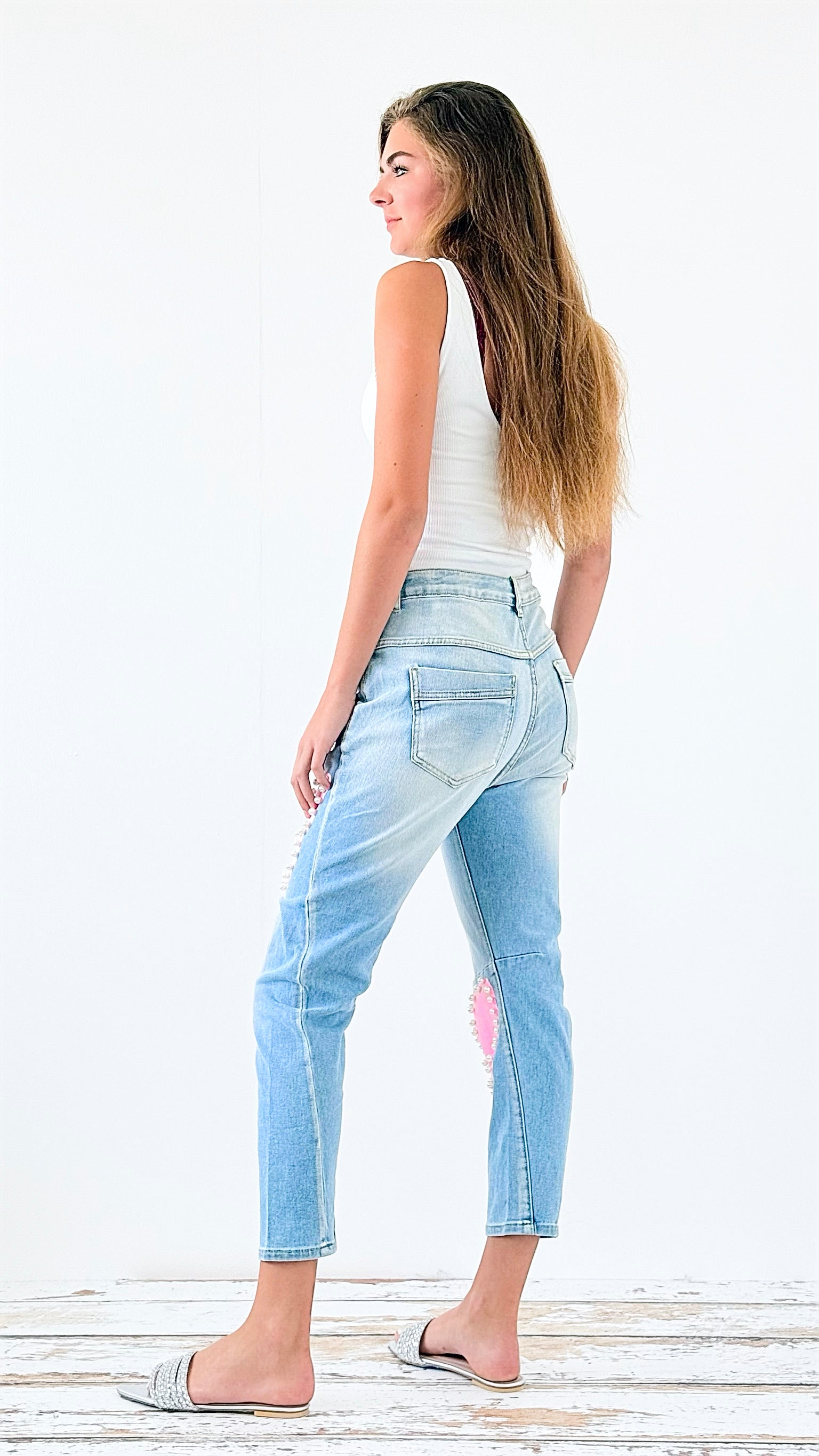 Whimsical Glam Italian Denim-190 Denim-Italianissimo-Coastal Bloom Boutique, find the trendiest versions of the popular styles and looks Located in Indialantic, FL