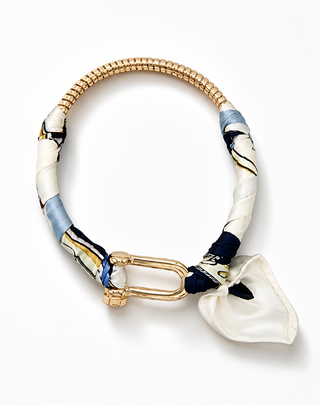 Horseshoe Scarf Bracelet - Blue