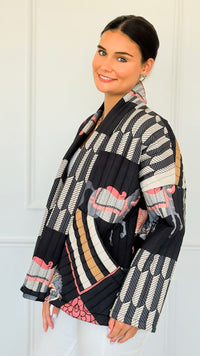 Carousel Dreams Italian Jacket- Dark-160 Jackets-K2-Coastal Bloom Boutique, find the trendiest versions of the popular styles and looks Located in Indialantic, FL