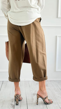 Italian Cropped French Terry Joggers-100 Pants-V SKY-Coastal Bloom Boutique, find the trendiest versions of the popular styles and looks Located in Indialantic, FL