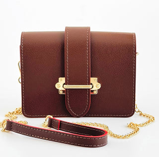 Level Up Italian Crossbody Bag- Chocolate-240 Bags-LE BORSETTE-Coastal Bloom Boutique, find the trendiest versions of the popular styles and looks Located in Indialantic, FL