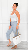 Sailline Stripe Drawstring Pants-170 Bottoms-SO ME-Coastal Bloom Boutique, find the trendiest versions of the popular styles and looks Located in Indialantic, FL