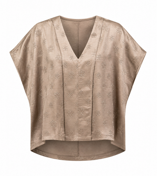Shiny Shimmer Rose Pattern Top