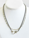 Two Tone Double Layered Box Link Necklace-230 Jewelry-NYC-Coastal Bloom Boutique, find the trendiest versions of the popular styles and looks Located in Indialantic, FL