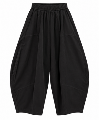 Relaxed Drawstring Cargo Barrel Pants