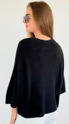 Dreamy Soft Italian Sweater- Black-140 Sweaters-Italianissimo-Coastal Bloom Boutique, find the trendiest versions of the popular styles and looks Located in Indialantic, FL