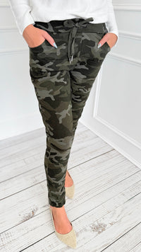 Urban Camo Italian Jogger- Olive-180 Joggers-SUNNY HOLIDAYS-Coastal Bloom Boutique, find the trendiest versions of the popular styles and looks Located in Indialantic, FL