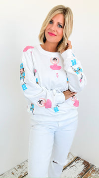 Nutcracker Ballet Dream Sweatshirt-130 Long Sleeve Tops-Belle Cher-Coastal Bloom Boutique, find the trendiest versions of the popular styles and looks Located in Indialantic, FL