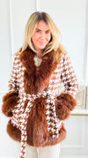 Coco Contrast Faux Fur Coat-160 Jackets-Rousseau-Coastal Bloom Boutique, find the trendiest versions of the popular styles and looks Located in Indialantic, FL