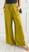 Relaxed Flare-Leg Italian Pant- Pistachio-100 Pants-AZUL MONACO-Coastal Bloom Boutique, find the trendiest versions of the popular styles and looks Located in Indialantic, FL