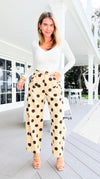 Dotted Daydream Barrel Pants-170 Bottoms-oddi-Coastal Bloom Boutique, find the trendiest versions of the popular styles and looks Located in Indialantic, FL