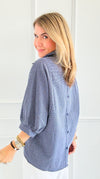 Morning Meeting Puff Sleeve Hi-Lo Blouse-110 short Sleeve Top-DOE AND RAE-Coastal Bloom Boutique, find the trendiest versions of the popular styles and looks Located in Indialantic, FL