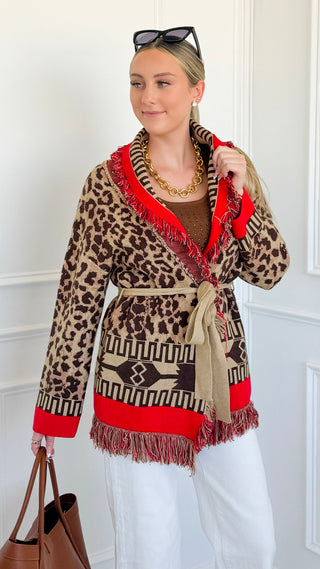 Leopard Rouge Cardigan