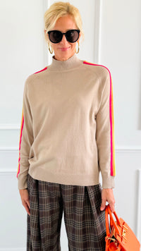 Rainbow Runway Sweater- Beige-140 Sweaters-V SKY-Coastal Bloom Boutique, find the trendiest versions of the popular styles and looks Located in Indialantic, FL