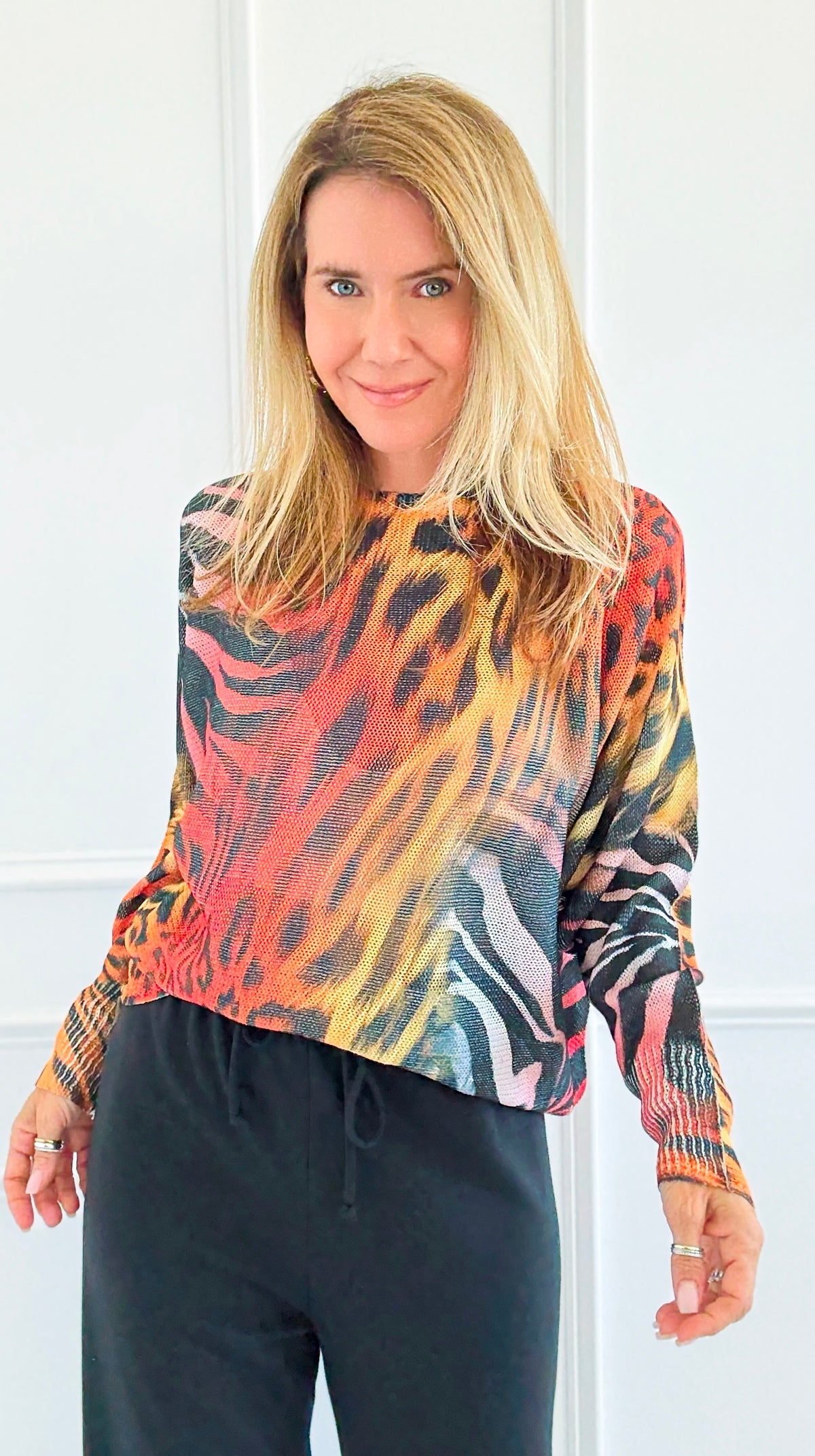 Untamed Allure Italian St Tropez Sweater-140 Sweaters-SORPRESA-Coastal Bloom Boutique, find the trendiest versions of the popular styles and looks Located in Indialantic, FL