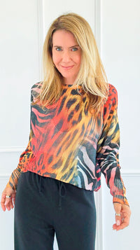 Untamed Allure Italian St Tropez Sweater-140 Sweaters-SORPRESA-Coastal Bloom Boutique, find the trendiest versions of the popular styles and looks Located in Indialantic, FL