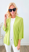 Starlight Sparkle Italian Cardigan - Lime-150 Cardigans/Layers-Italianissimo-Coastal Bloom Boutique, find the trendiest versions of the popular styles and looks Located in Indialantic, FL