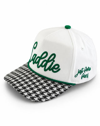 Caddie Script Houndstooth Baseball Cap