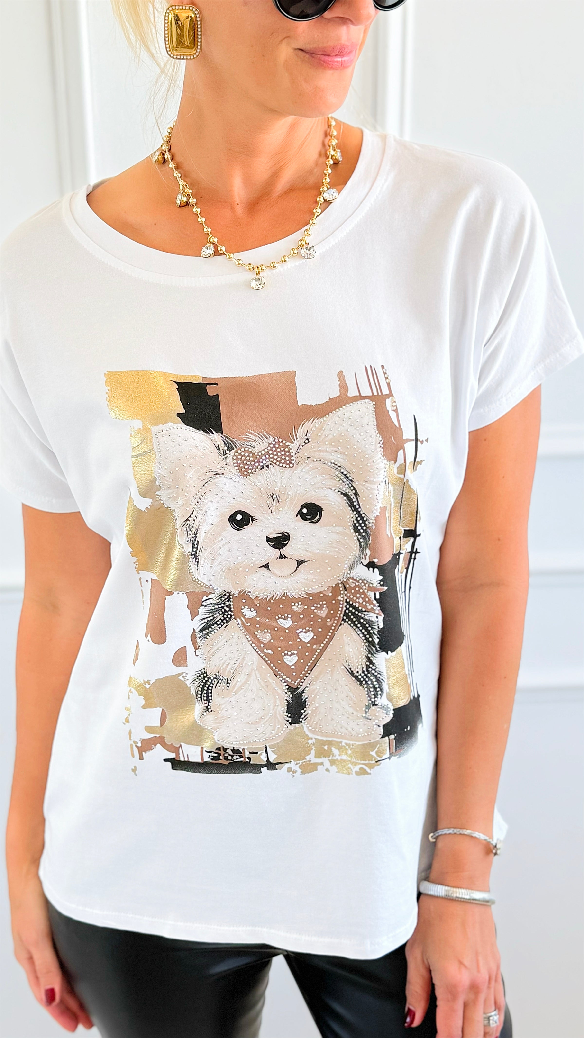 Mila Girl Casual Italian Tee-110 short Sleeve Top-Mitica & Co-Coastal Bloom Boutique, find the trendiest versions of the popular styles and looks Located in Indialantic, FL