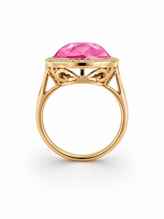 Pink Halo Statement Ring