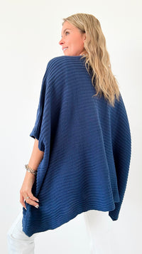 Nantucket Oversized Knit Cardigan -Navy-150 Cardigans/Layers-V6-Coastal Bloom Boutique, find the trendiest versions of the popular styles and looks Located in Indialantic, FL