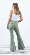 Wildflower Flare Jeans - Herb Powder-190 Denim-POL-Coastal Bloom Boutique, find the trendiest versions of the popular styles and looks Located in Indialantic, FL