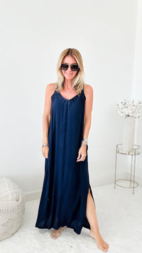 Weekend Fun Italian Maxi Dress - Navy-200 Dresses/Jumpsuits/Rompers-Tempo-Coastal Bloom Boutique, find the trendiest versions of the popular styles and looks Located in Indialantic, FL
