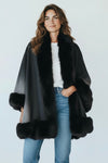 Midnight Spark Cape Poncho - Black-160 Jackets-NYW-Coastal Bloom Boutique, find the trendiest versions of the popular styles and looks Located in Indialantic, FL