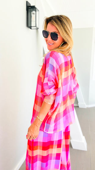 Sweet Check Italian St Tropez Knit