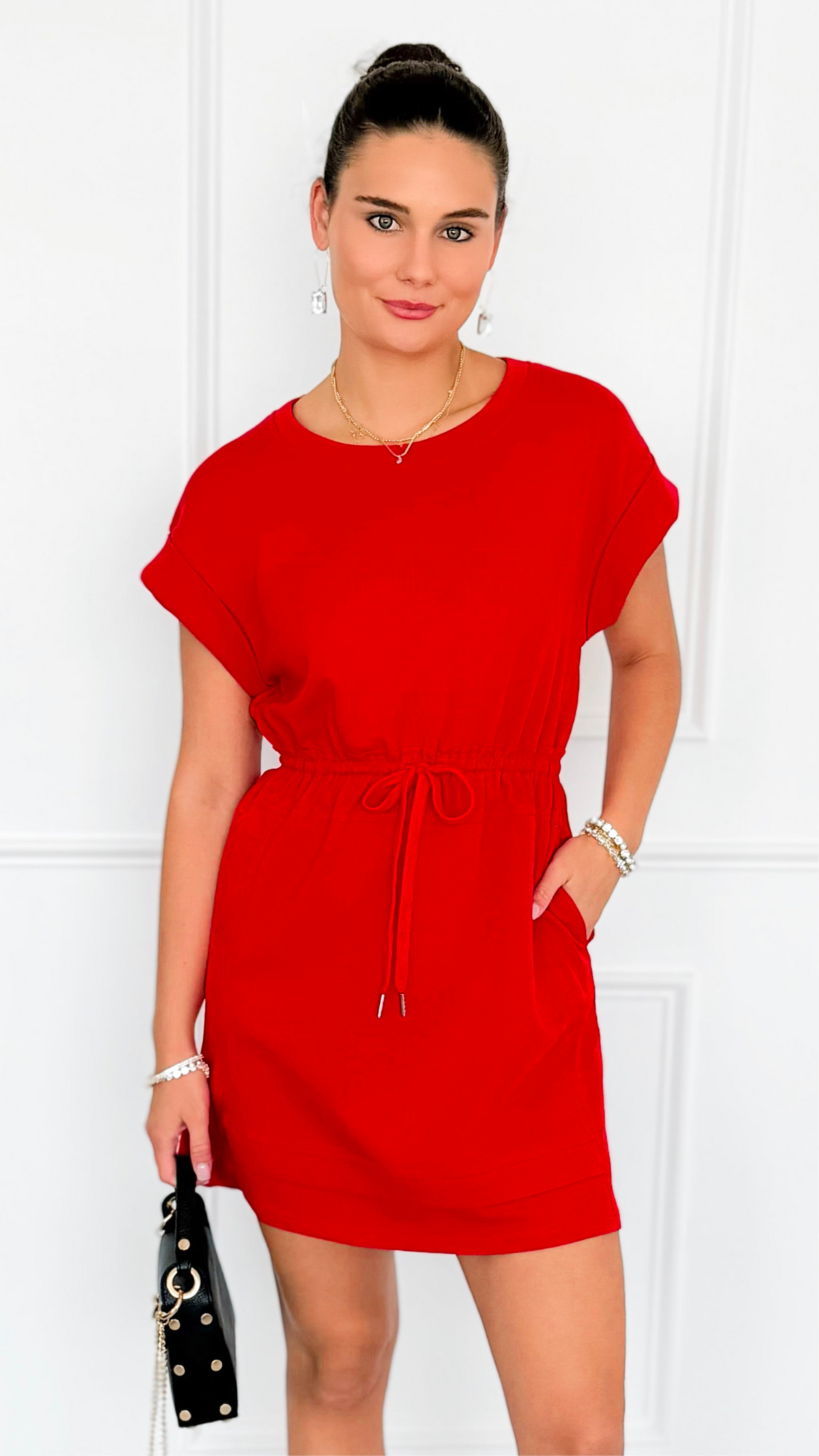 Laid-Back Elegance Cinched Dress-200 Dresses/Jumpsuits/Rompers-Jodifl-Coastal Bloom Boutique, find the trendiest versions of the popular styles and looks Located in Indialantic, FL
