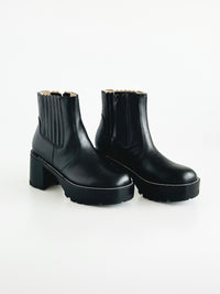 Chunky Platform Boots - Black-250 Shoes-Oasis Society-Coastal Bloom Boutique, find the trendiest versions of the popular styles and looks Located in Indialantic, FL