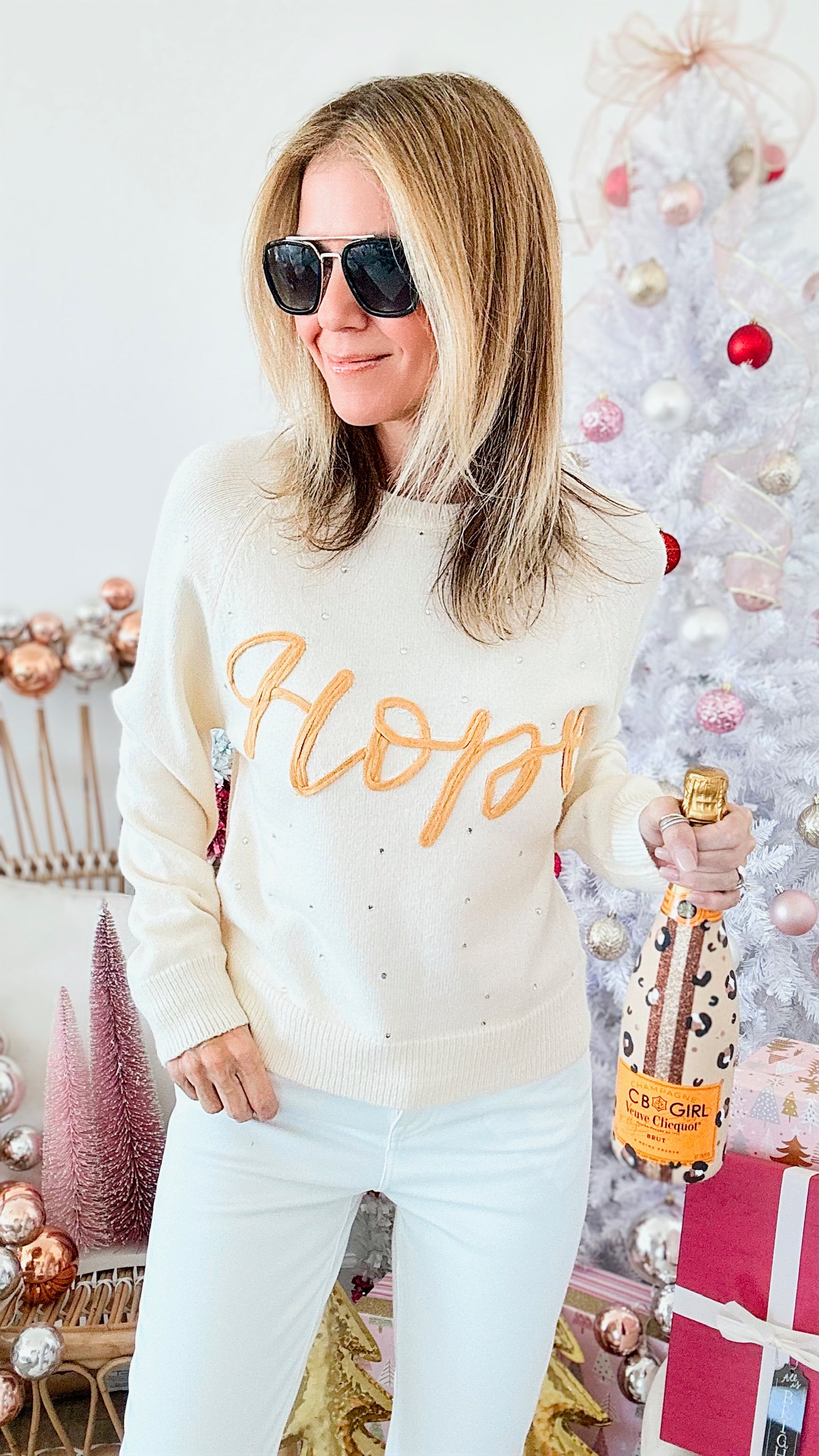 Hope Embroidered Graphic Sweater-140 Sweaters-BLUE B-Coastal Bloom Boutique, find the trendiest versions of the popular styles and looks Located in Indialantic, FL