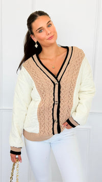 Braided Harmony Button Jacket-160 Jackets-ROUSSEAU-Coastal Bloom Boutique, find the trendiest versions of the popular styles and looks Located in Indialantic, FL