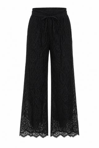 Lace Of Luxury Italian Pant- Black