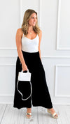 Effortless Waist Italian Pant- Black-100 Pants-SEÑORITA C-Coastal Bloom Boutique, find the trendiest versions of the popular styles and looks Located in Indialantic, FL