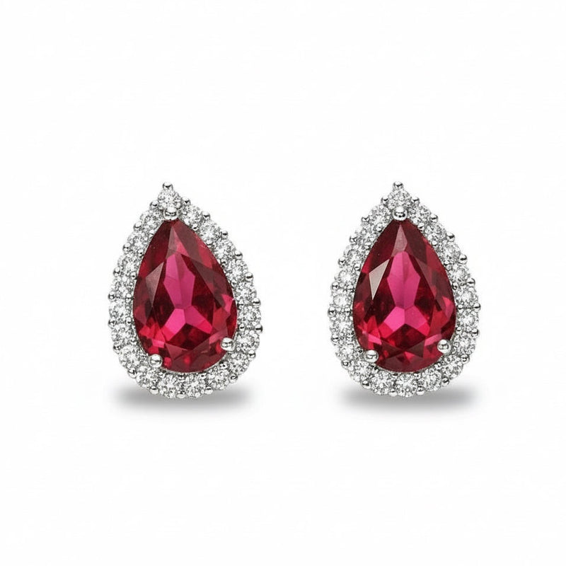 Midnight Ember Teardrop Earrings - Ruby-230 Jewelry-NYW-Coastal Bloom Boutique, find the trendiest versions of the popular styles and looks Located in Indialantic, FL
