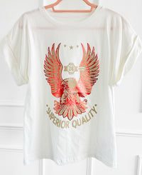 Superior Spirit Italian Graphic Tee-110 Short Sleeve Tops-FIRSTAGE-Coastal Bloom Boutique, find the trendiest versions of the popular styles and looks Located in Indialantic, FL
