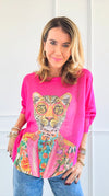 Wild Style Italian St Tropez Knit - Pink-140 Sweaters-Italianissimo-Coastal Bloom Boutique, find the trendiest versions of the popular styles and looks Located in Indialantic, FL