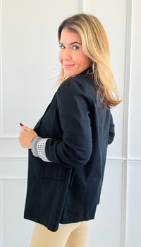 Downtown Chic Blazer - Black-160 Jackets-Must Have-Coastal Bloom Boutique, find the trendiest versions of the popular styles and looks Located in Indialantic, FL