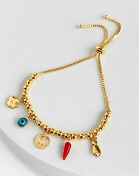 Lucky Charm Station Bracelet-230 Jewelry-NYC-Coastal Bloom Boutique, find the trendiest versions of the popular styles and looks Located in Indialantic, FL