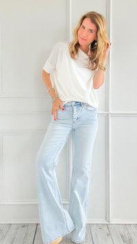 Skyline Flare Denim Jeans-190 Denim-Mica Denim-Coastal Bloom Boutique, find the trendiest versions of the popular styles and looks Located in Indialantic, FL