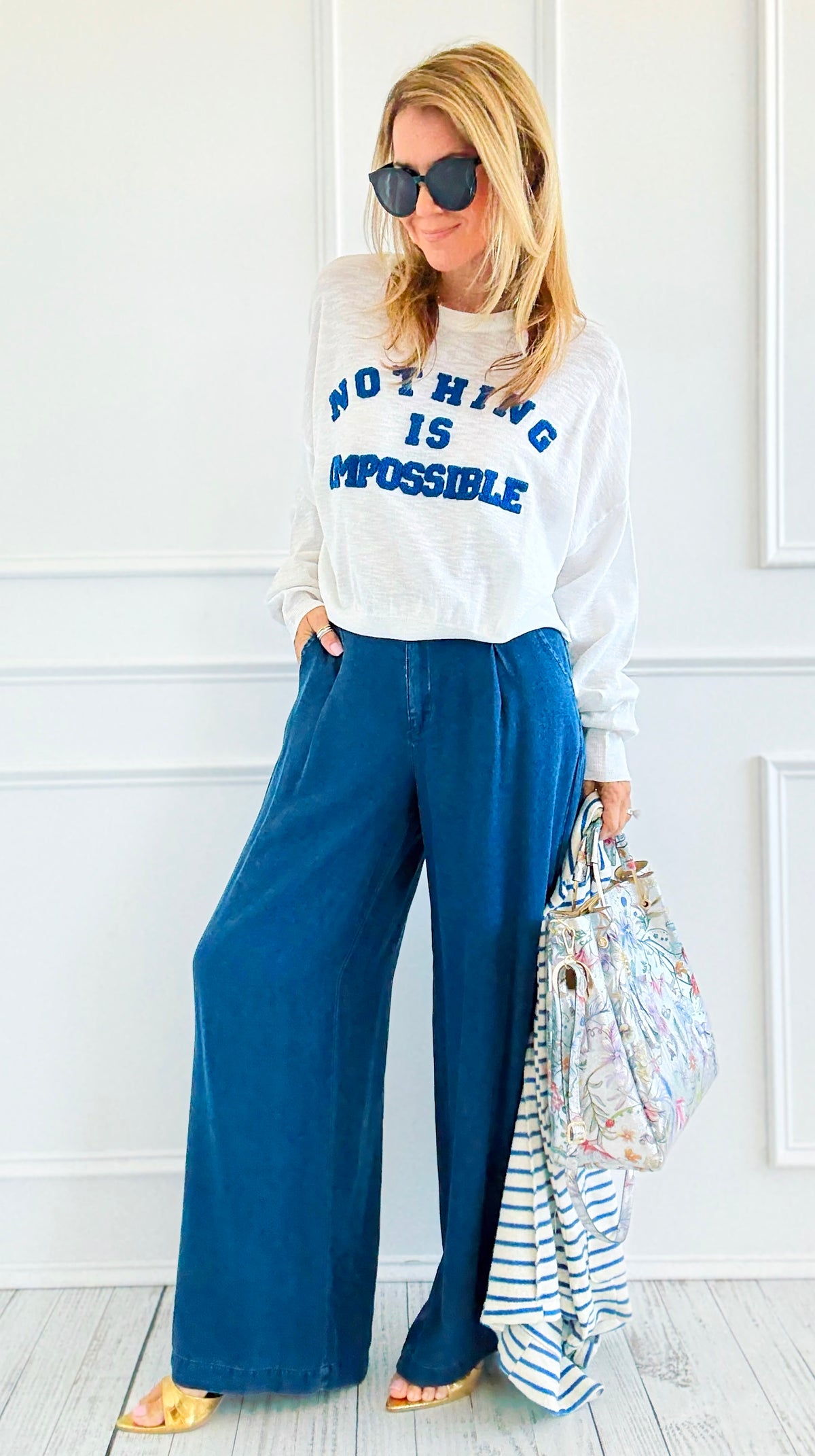 Coastal Drift Pintuck Pants-170 Bottoms-Blu Pepper-Coastal Bloom Boutique, find the trendiest versions of the popular styles and looks Located in Indialantic, FL